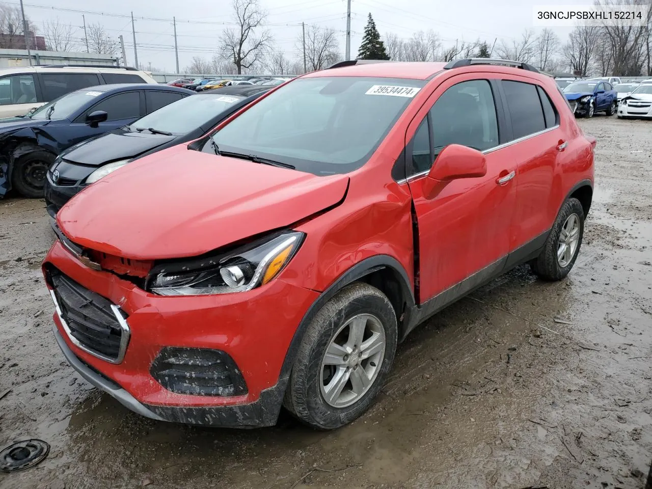 2017 Chevrolet Trax 1Lt VIN: 3GNCJPSBXHL152214 Lot: 39534474