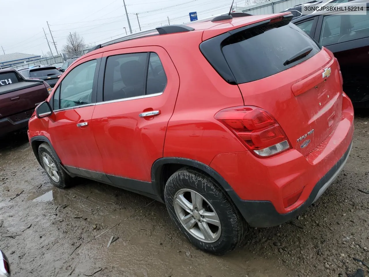 2017 Chevrolet Trax 1Lt VIN: 3GNCJPSBXHL152214 Lot: 39534474