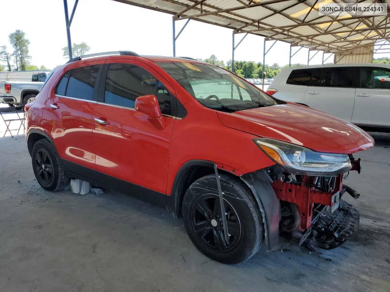 2017 Chevrolet Trax 1Lt VIN: 3GNCJLSB4HL224341 Lot: 56938654