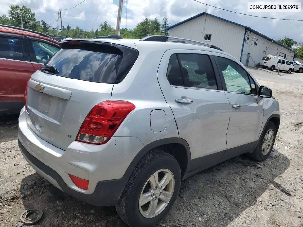 2017 Chevrolet Trax 1Lt VIN: 3GNCJPSB3HL289978 Lot: 58090303