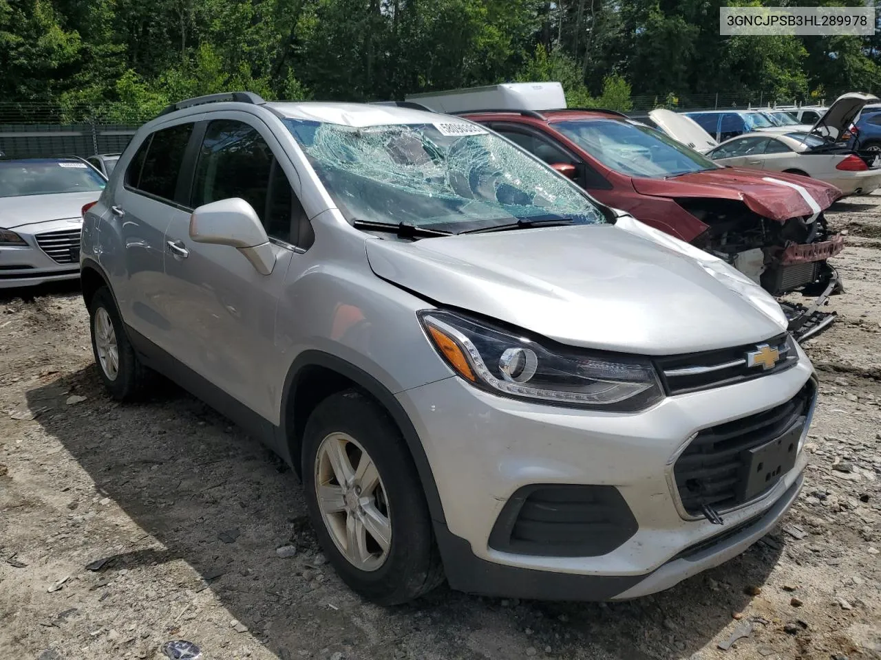 2017 Chevrolet Trax 1Lt VIN: 3GNCJPSB3HL289978 Lot: 58090303