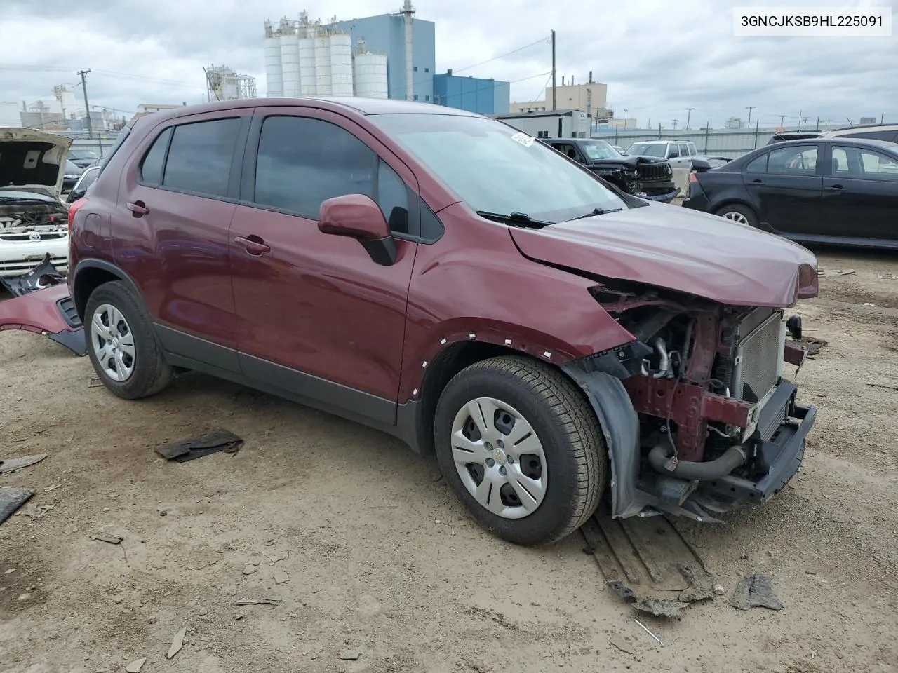 2017 Chevrolet Trax Ls VIN: 3GNCJKSB9HL225091 Lot: 58462624