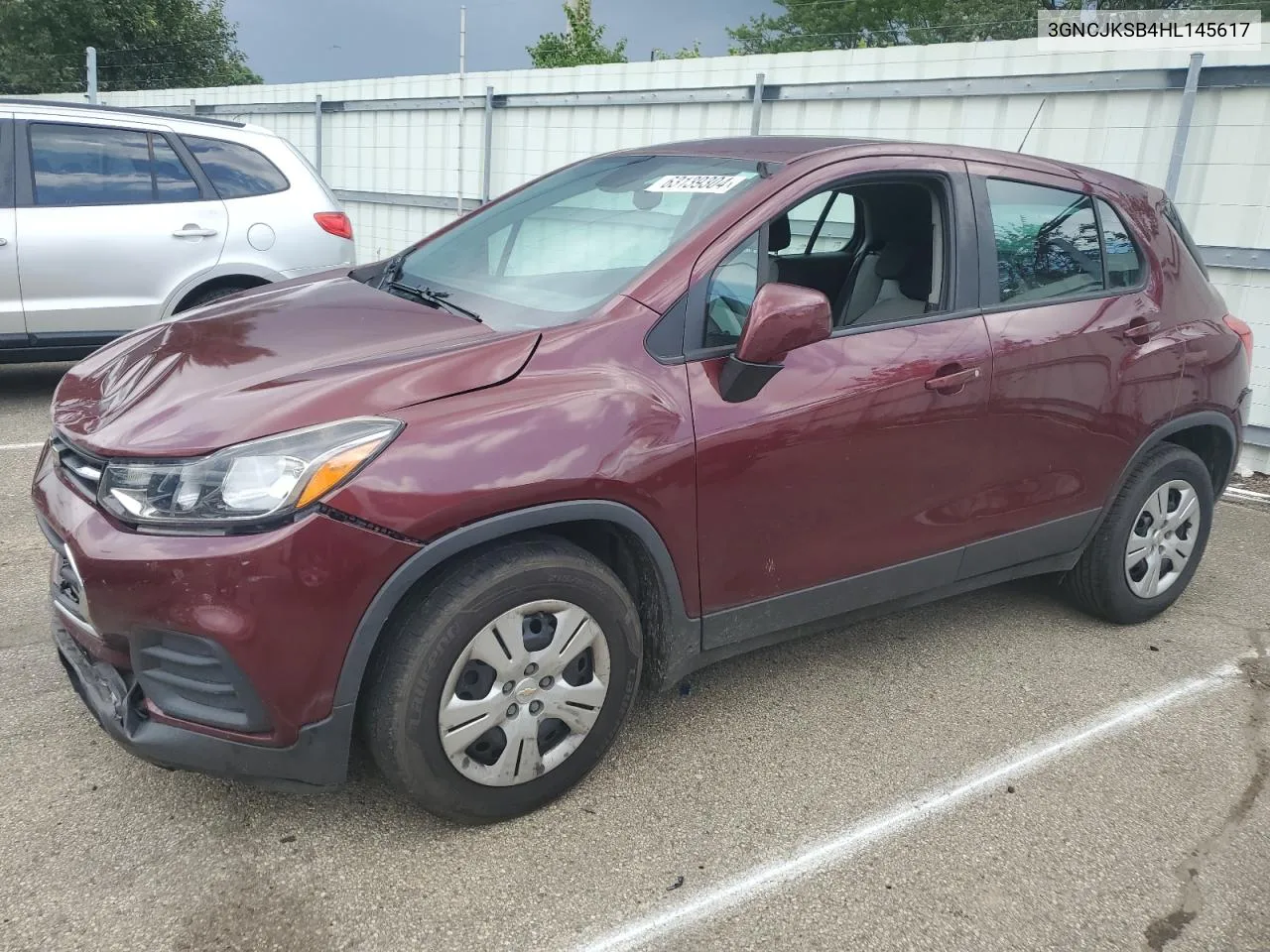 2017 Chevrolet Trax Ls VIN: 3GNCJKSB4HL145617 Lot: 63139304