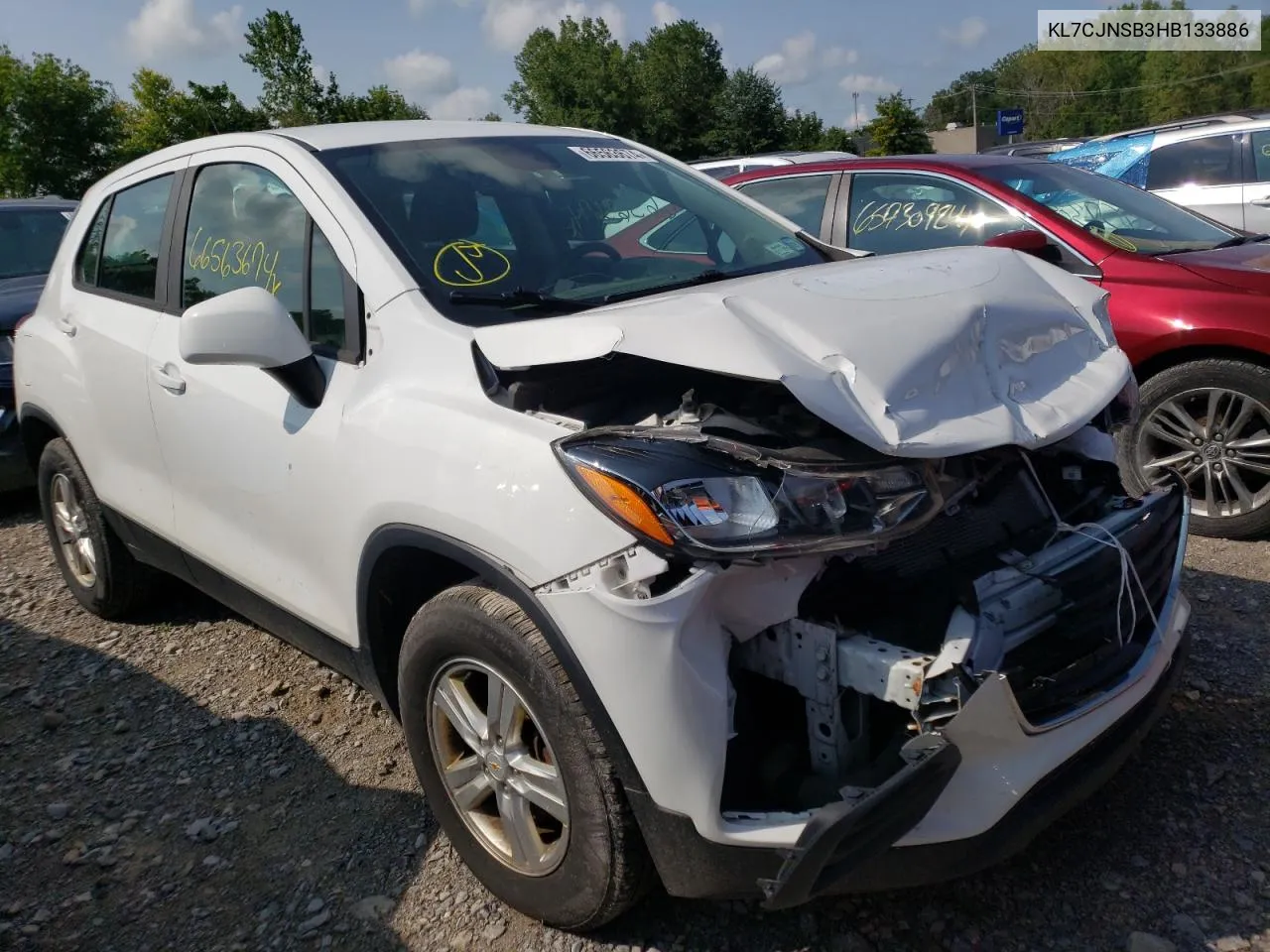 2017 Chevrolet Trax Ls VIN: KL7CJNSB3HB133886 Lot: 66563674