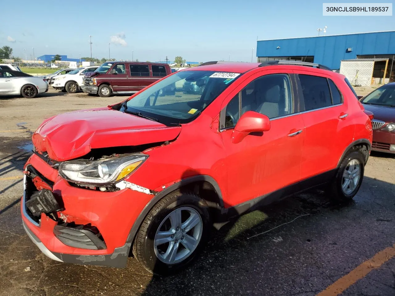 2017 Chevrolet Trax 1Lt VIN: 3GNCJLSB9HL189537 Lot: 67712794