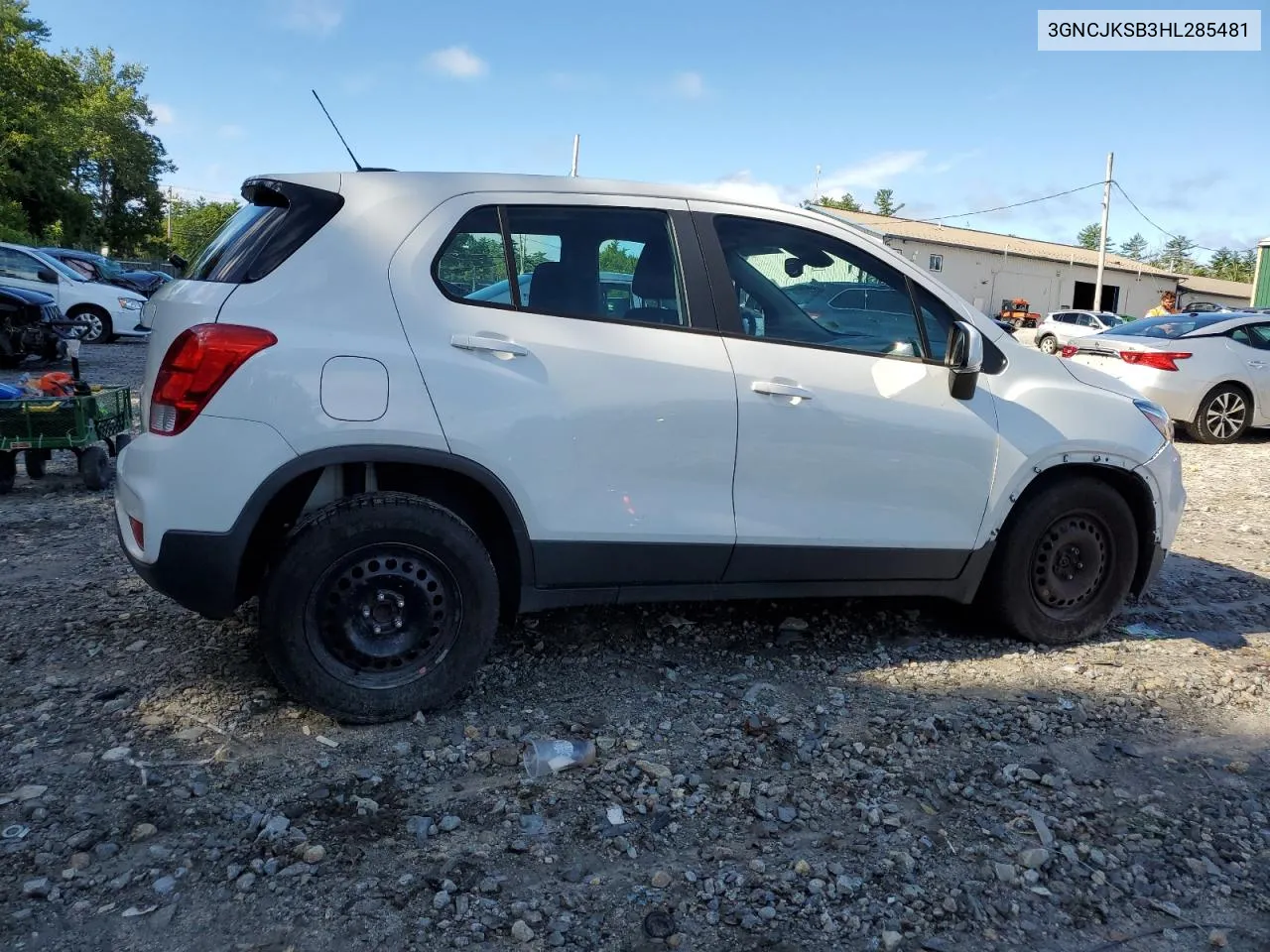 2017 Chevrolet Trax Ls VIN: 3GNCJKSB3HL285481 Lot: 67925114