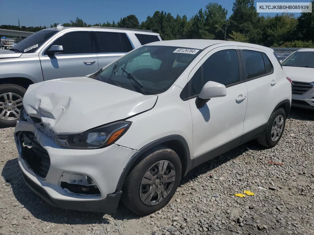 2017 Chevrolet Trax Ls VIN: KL7CJKSB0HB085939 Lot: 68129784