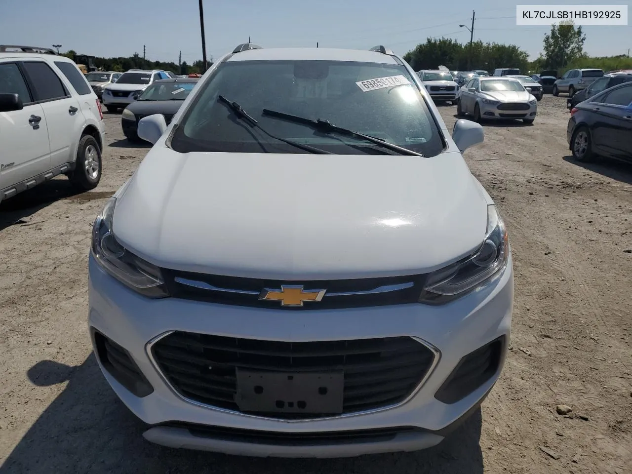 2017 Chevrolet Trax 1Lt VIN: KL7CJLSB1HB192925 Lot: 69850174