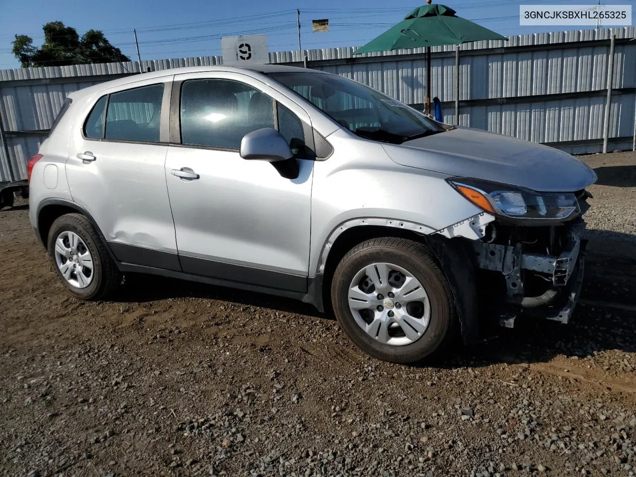 2017 Chevrolet Trax Ls VIN: 3GNCJKSBXHL265325 Lot: 69884874