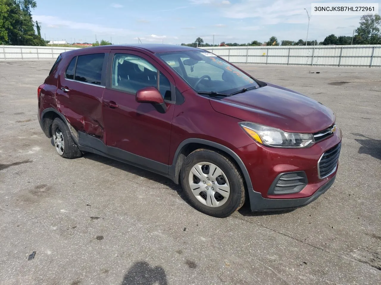 2017 Chevrolet Trax Ls VIN: 3GNCJKSB7HL272961 Lot: 70471524