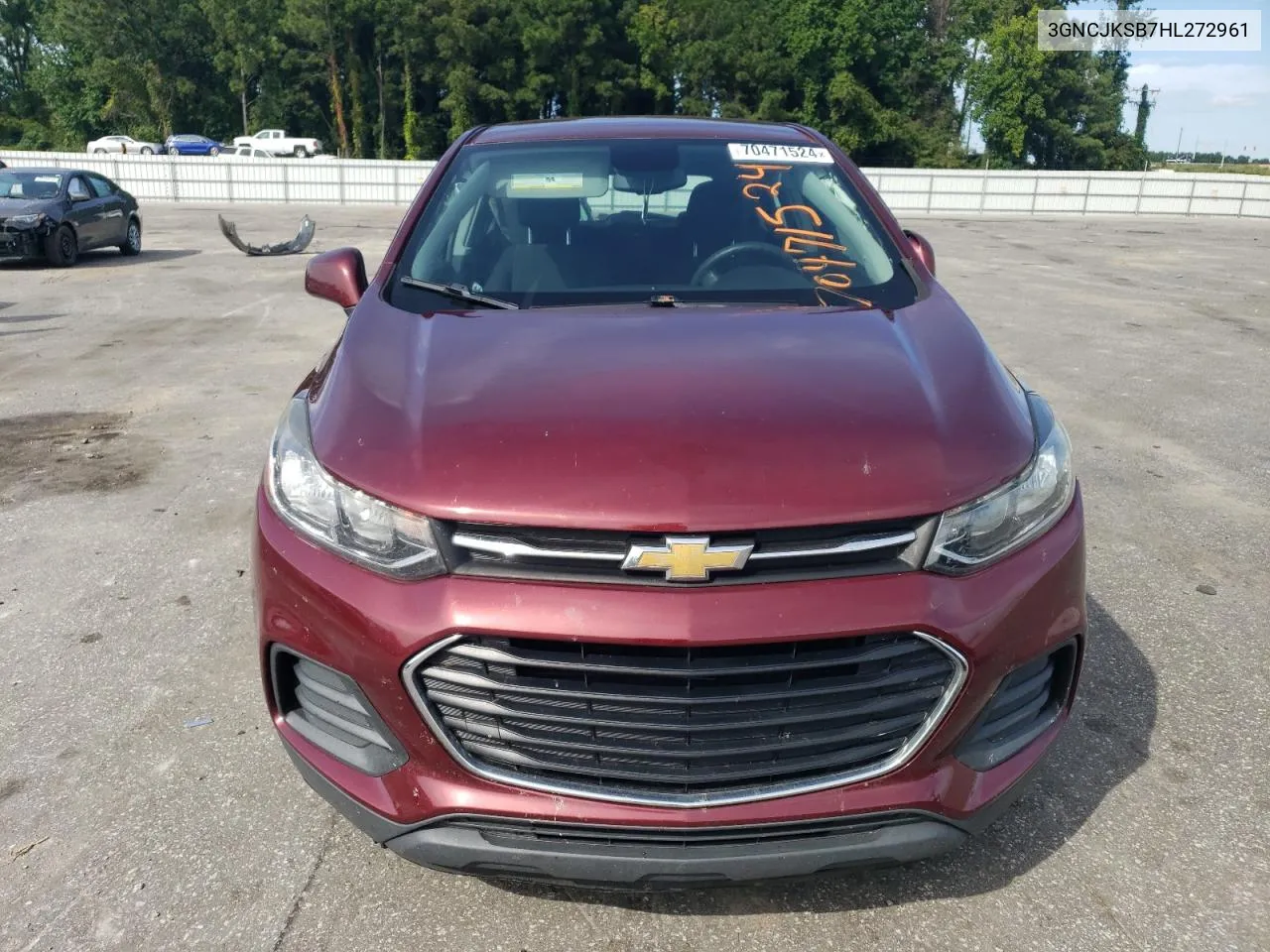 2017 Chevrolet Trax Ls VIN: 3GNCJKSB7HL272961 Lot: 70471524