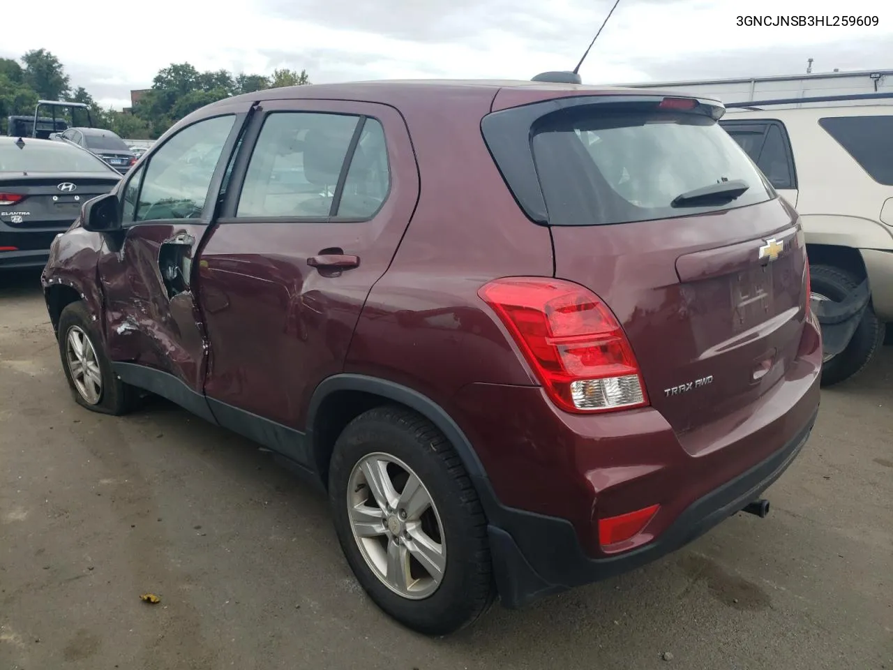 2017 Chevrolet Trax Ls VIN: 3GNCJNSB3HL259609 Lot: 72165874