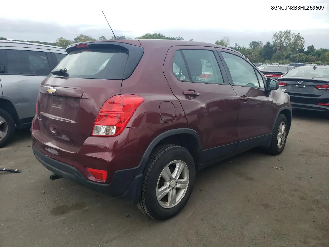 2017 Chevrolet Trax Ls VIN: 3GNCJNSB3HL259609 Lot: 72165874