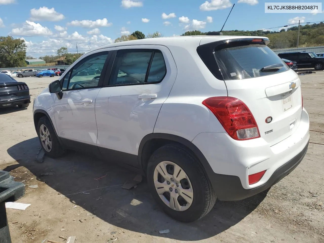 2017 Chevrolet Trax Ls VIN: KL7CJKSB8HB204871 Lot: 72215194