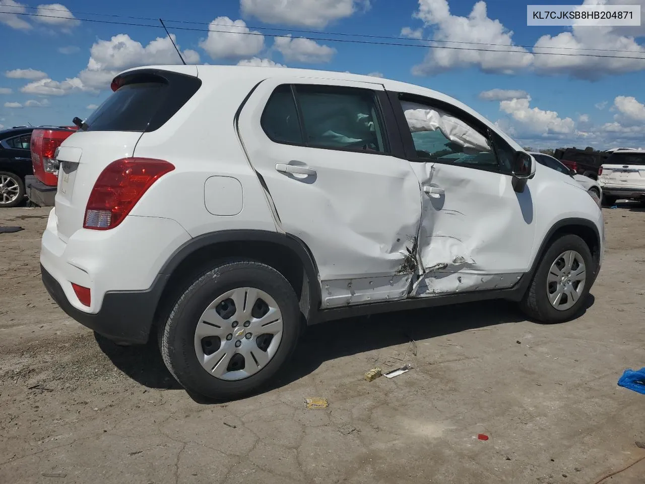 2017 Chevrolet Trax Ls VIN: KL7CJKSB8HB204871 Lot: 72215194