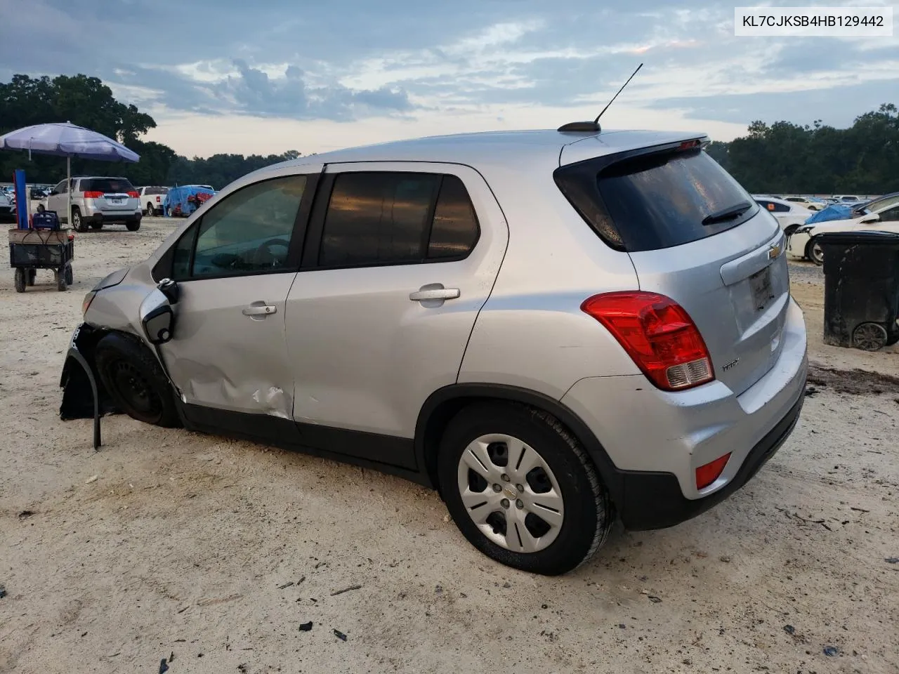 2017 Chevrolet Trax Ls VIN: KL7CJKSB4HB129442 Lot: 72511034