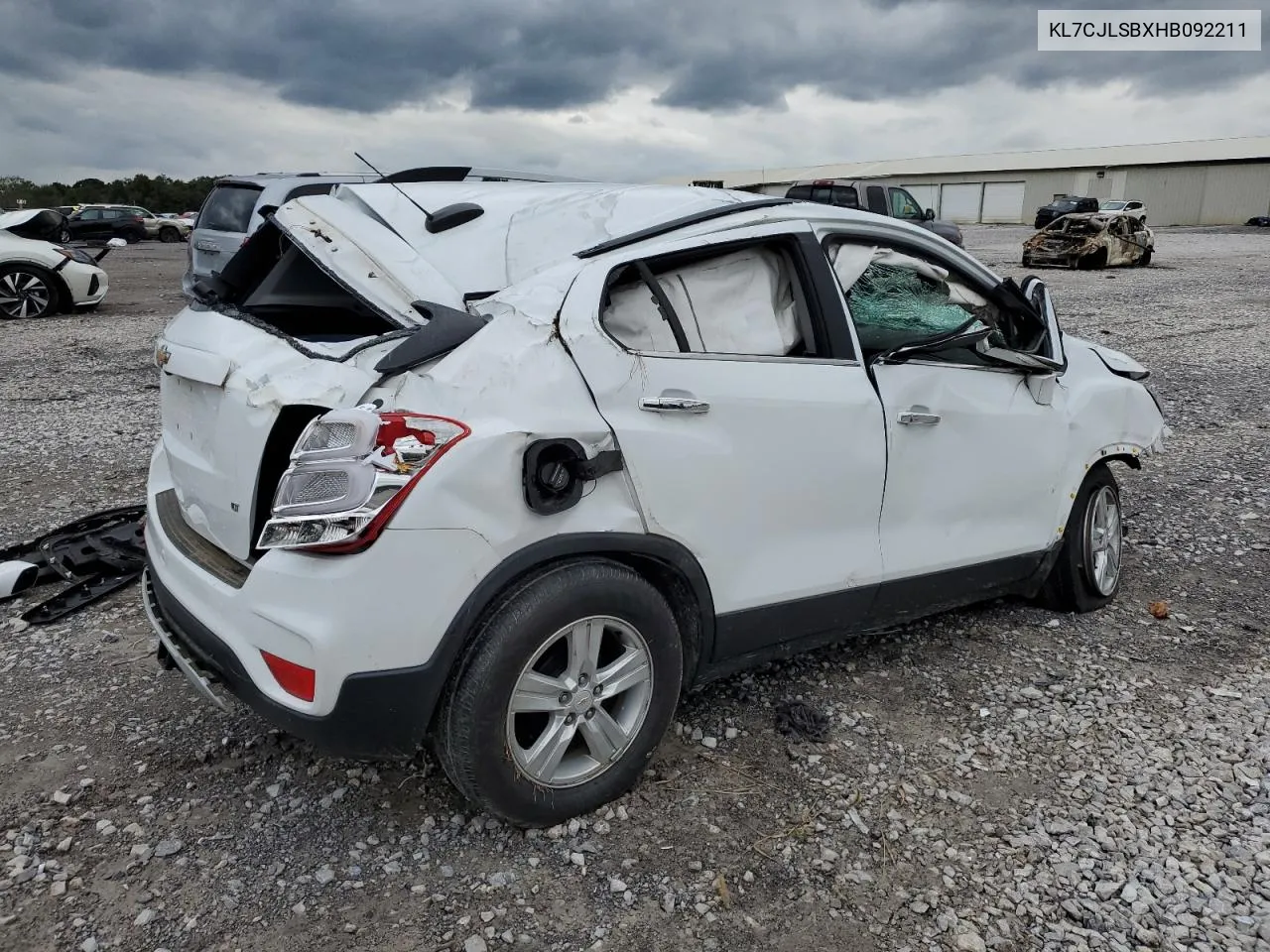 2017 Chevrolet Trax 1Lt VIN: KL7CJLSBXHB092211 Lot: 72617754