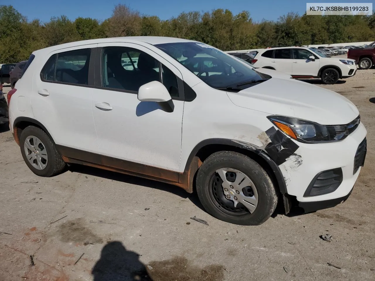 2017 Chevrolet Trax Ls VIN: KL7CJKSB8HB199283 Lot: 73119784