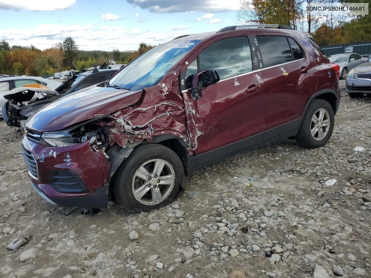 2017 Chevrolet Trax 1Lt VIN: 3GNCJPSB0HL146681 Lot: 74034114