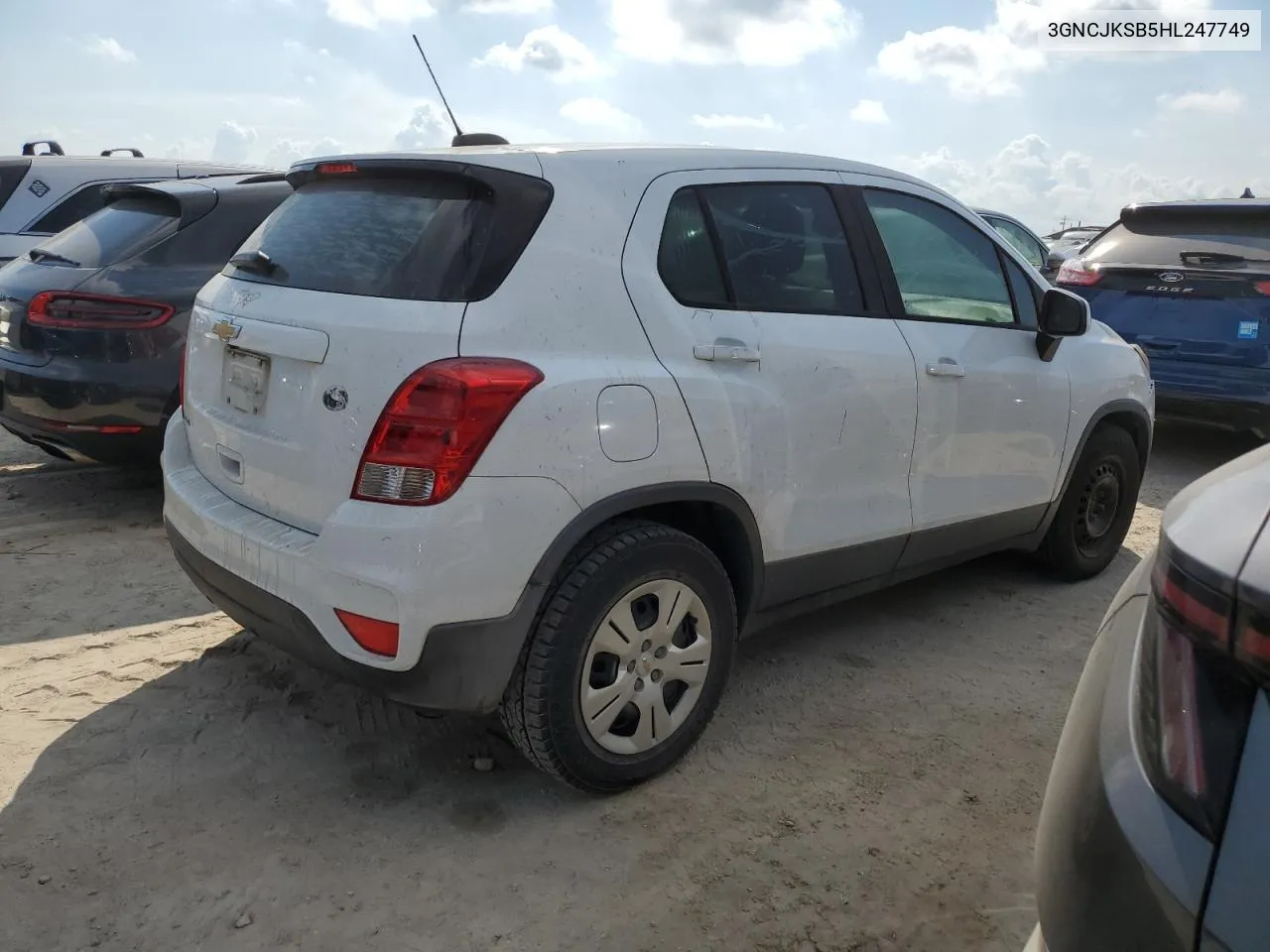 2017 Chevrolet Trax Ls VIN: 3GNCJKSB5HL247749 Lot: 74438084