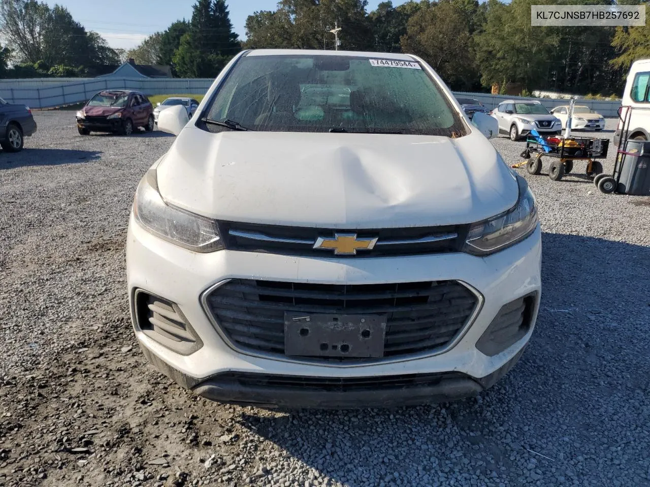 2017 Chevrolet Trax Ls VIN: KL7CJNSB7HB257692 Lot: 74479544