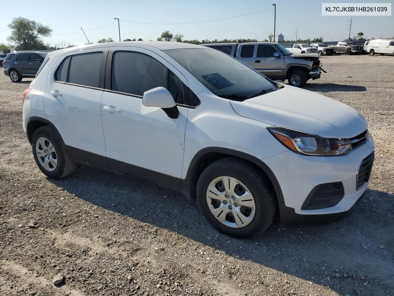 2017 Chevrolet Trax Ls VIN: KL7CJKSB1HB261039 Lot: 74499644