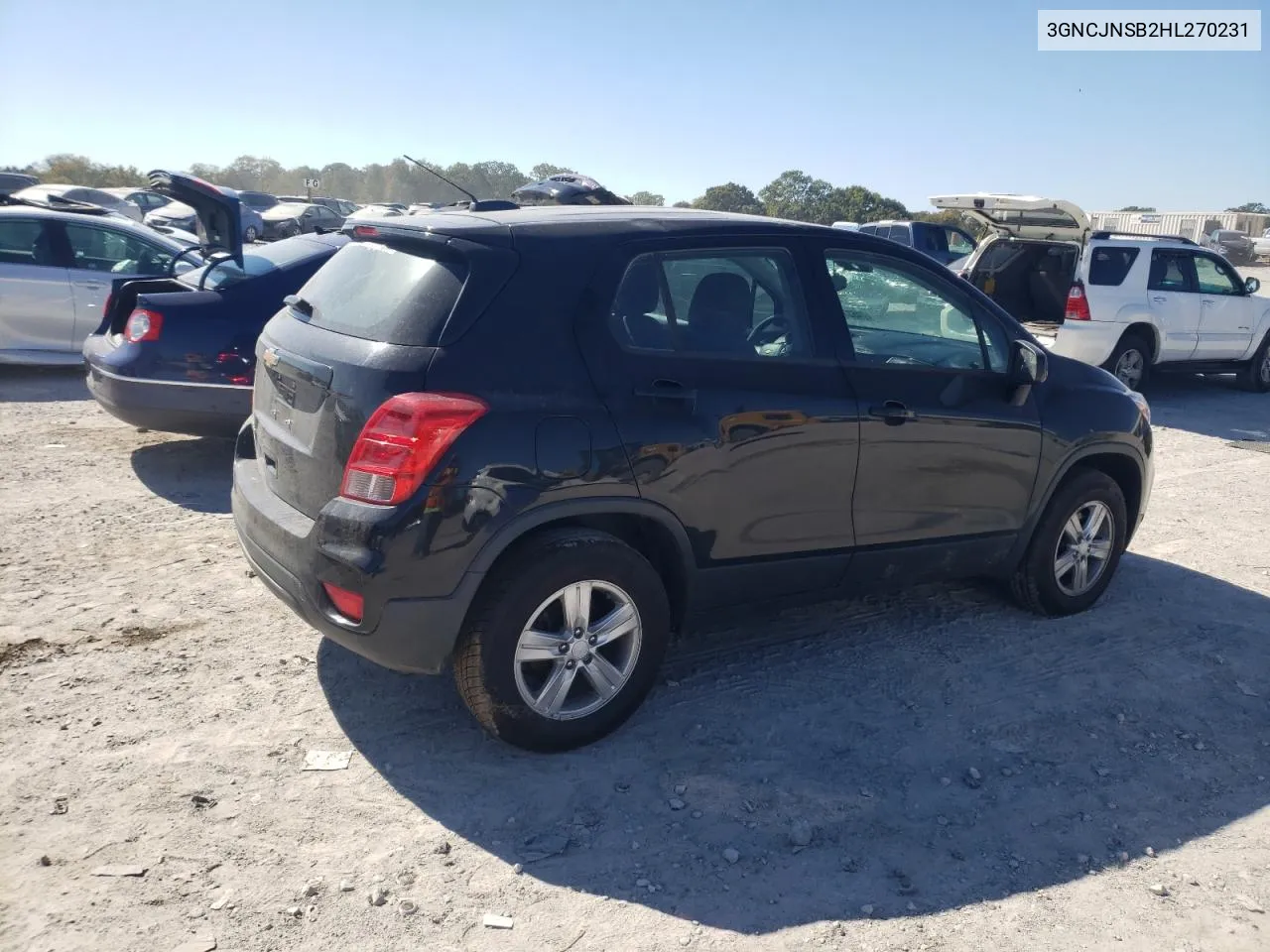 2017 Chevrolet Trax Ls VIN: 3GNCJNSB2HL270231 Lot: 74637754