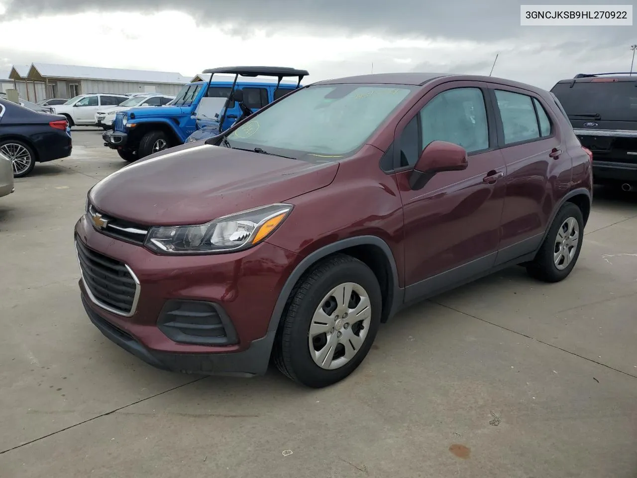 2017 Chevrolet Trax Ls VIN: 3GNCJKSB9HL270922 Lot: 74848524