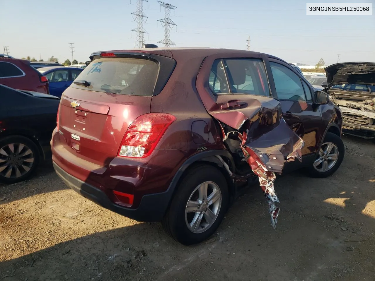 2017 Chevrolet Trax Ls VIN: 3GNCJNSB5HL250068 Lot: 75035394