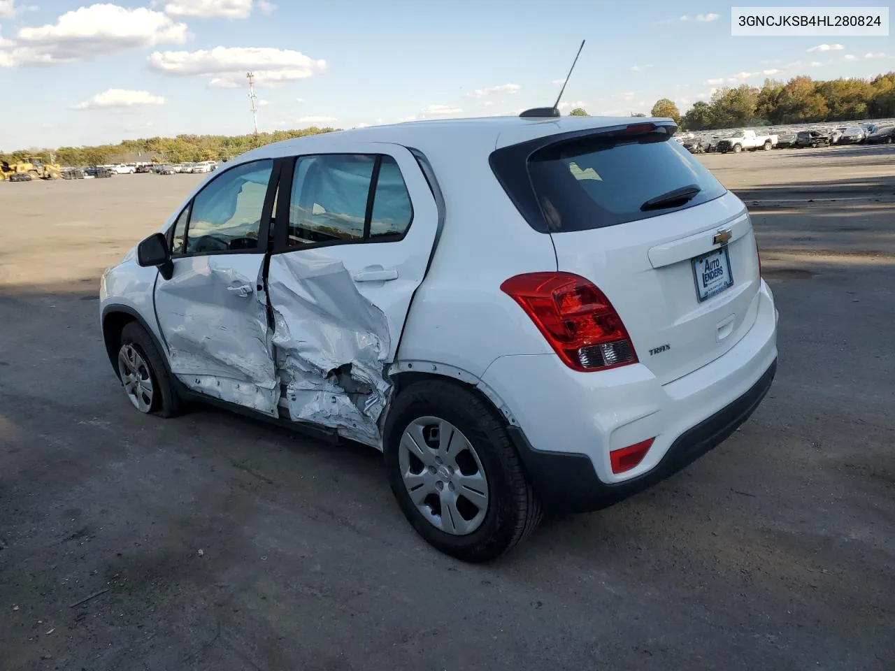 2017 Chevrolet Trax Ls VIN: 3GNCJKSB4HL280824 Lot: 75367034