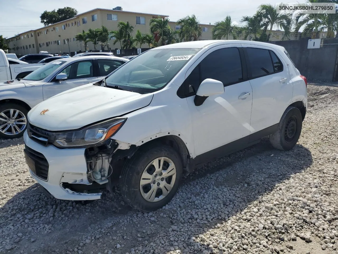 2017 Chevrolet Trax Ls VIN: 3GNCJKSB0HL279850 Lot: 75654954