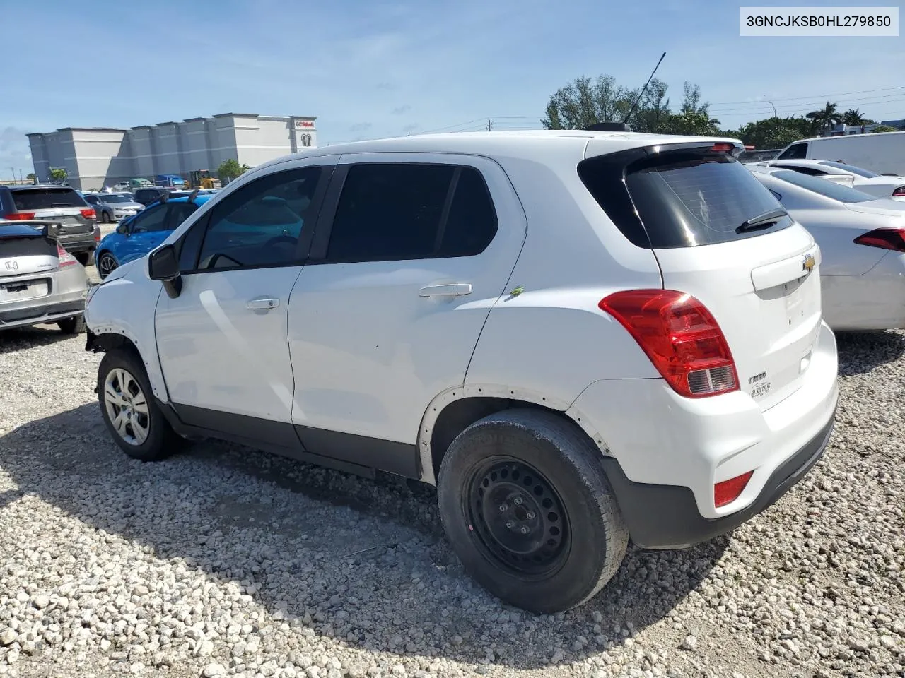 2017 Chevrolet Trax Ls VIN: 3GNCJKSB0HL279850 Lot: 75654954