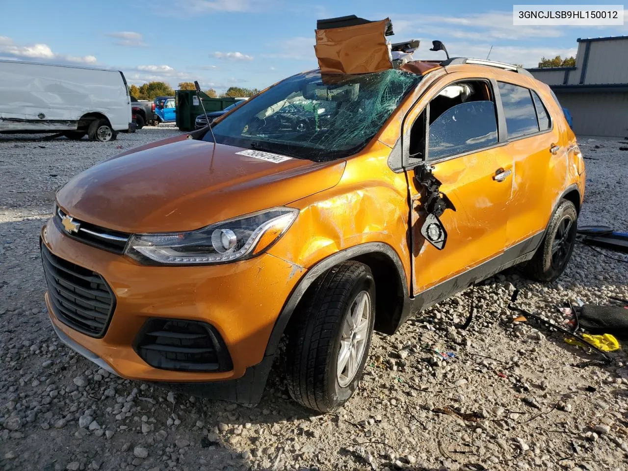 2017 Chevrolet Trax 1Lt VIN: 3GNCJLSB9HL150012 Lot: 75864184