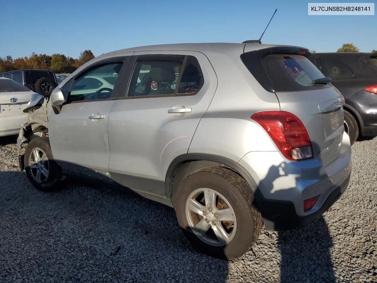 2017 Chevrolet Trax Ls VIN: KL7CJNSB2HB248141 Lot: 75989744