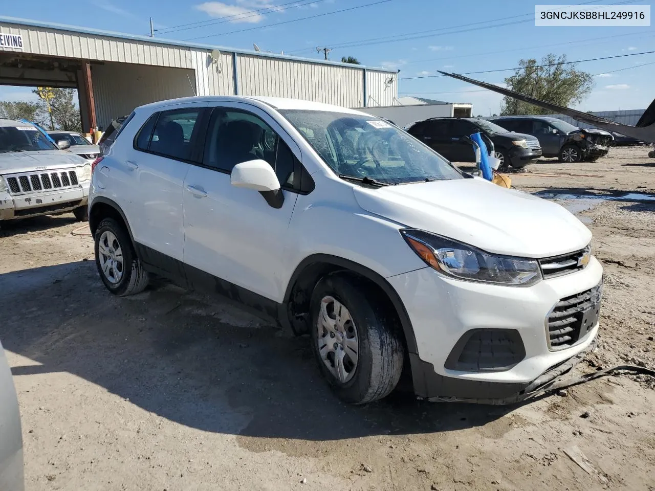 2017 Chevrolet Trax Ls VIN: 3GNCJKSB8HL249916 Lot: 76362184