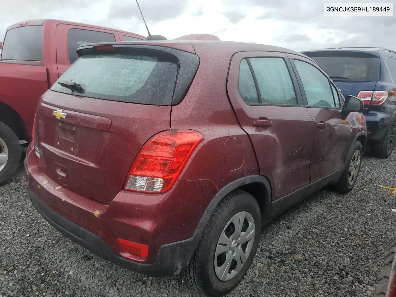 2017 Chevrolet Trax Ls VIN: 3GNCJKSB9HL189449 Lot: 76419984