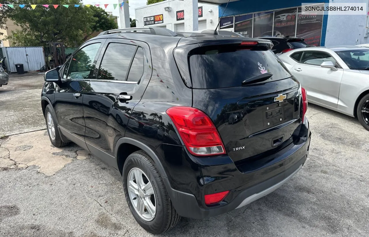 2017 Chevrolet Trax 1Lt VIN: 3GNCJLSB8HL274014 Lot: 76505854