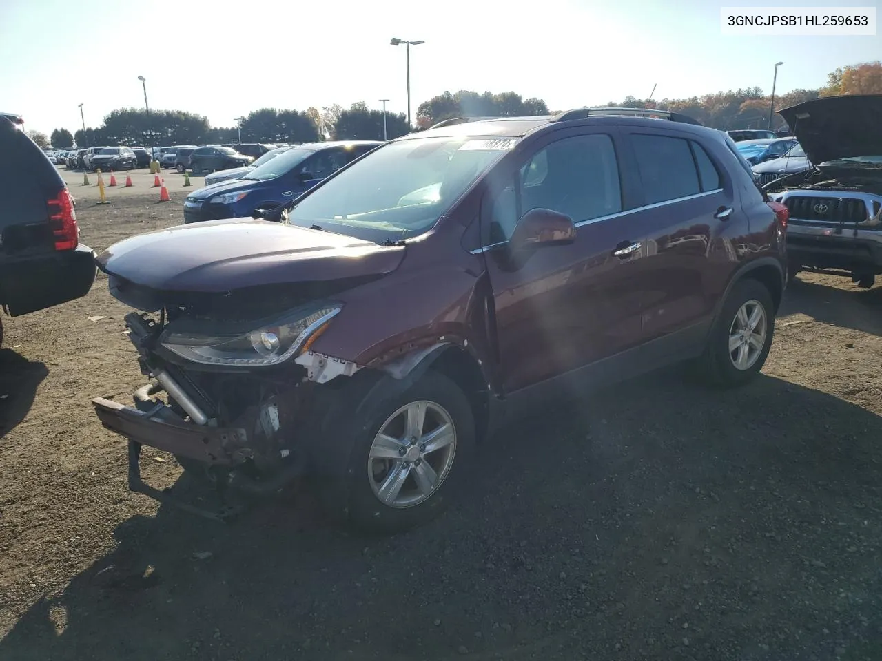 2017 Chevrolet Trax 1Lt VIN: 3GNCJPSB1HL259653 Lot: 76968374