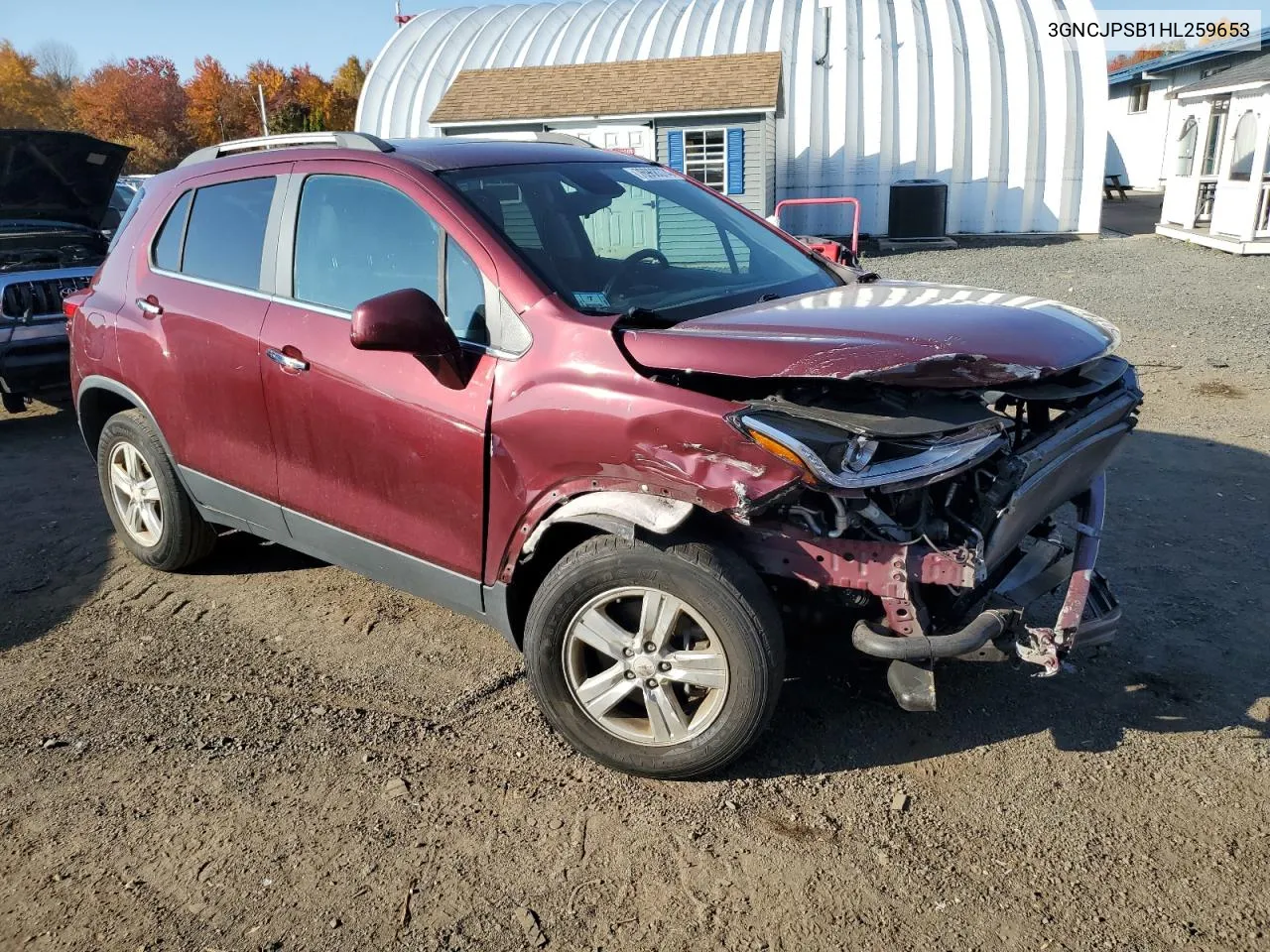 2017 Chevrolet Trax 1Lt VIN: 3GNCJPSB1HL259653 Lot: 76968374