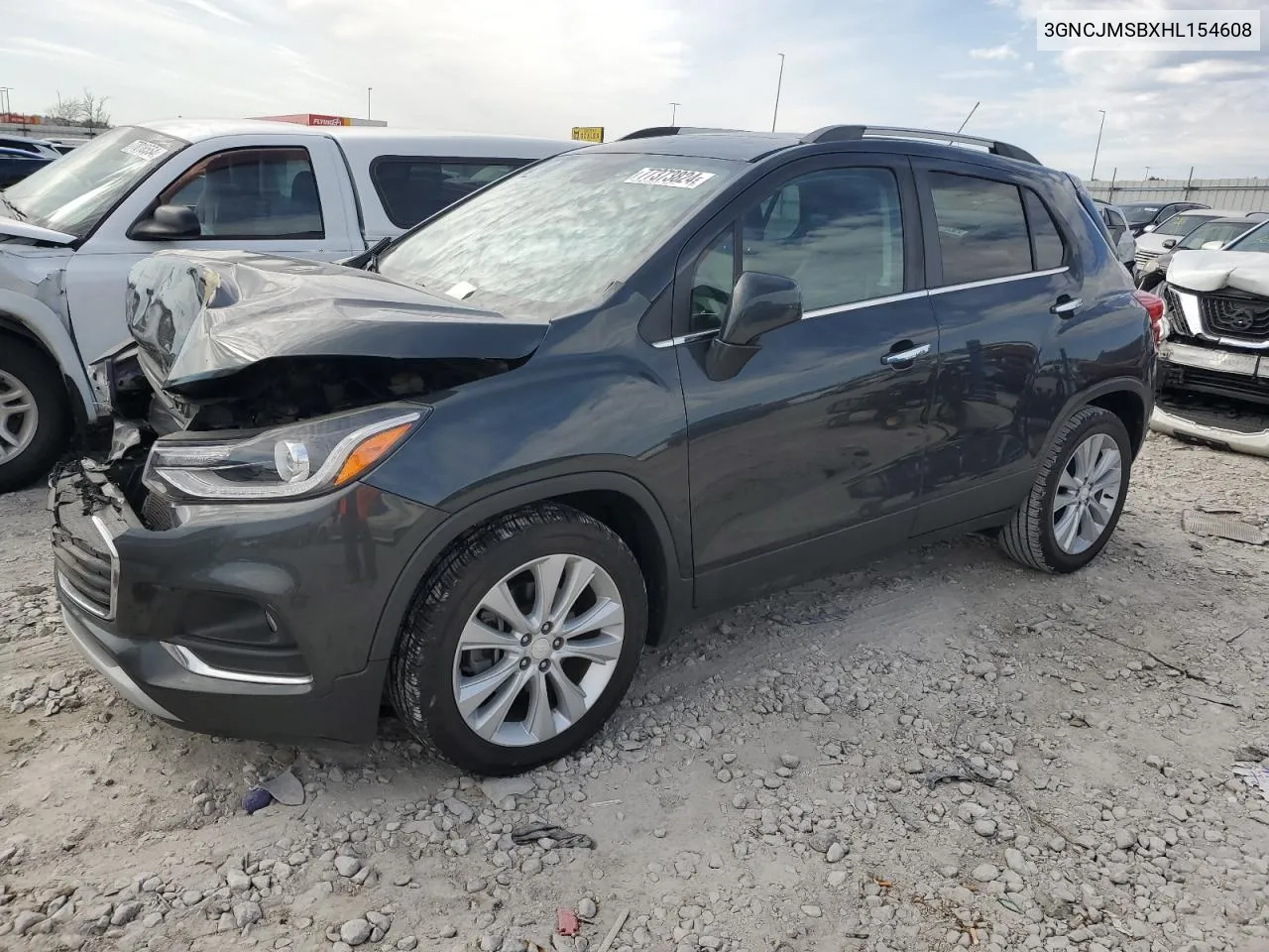 2017 Chevrolet Trax Premier VIN: 3GNCJMSBXHL154608 Lot: 77373824