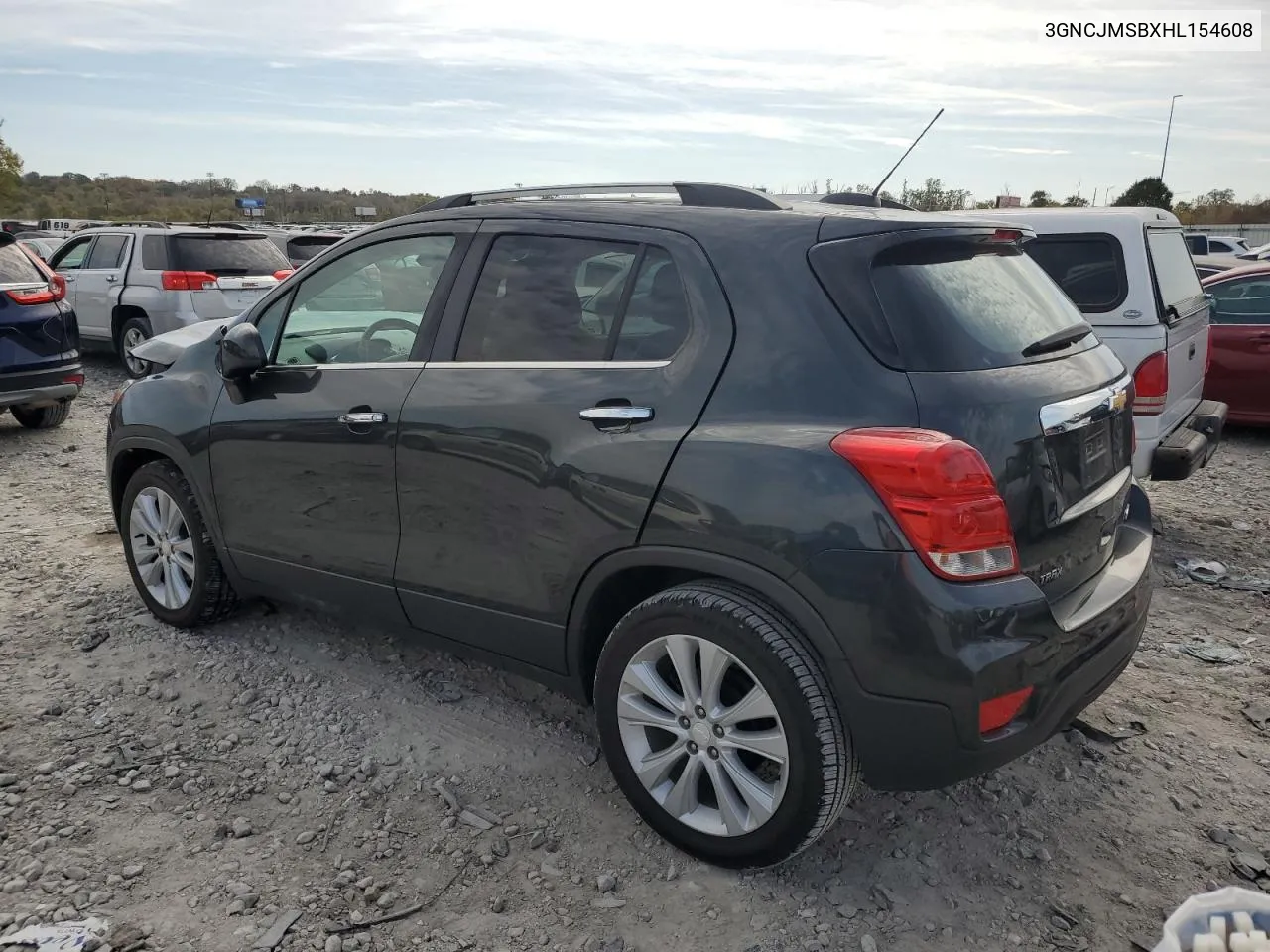 2017 Chevrolet Trax Premier VIN: 3GNCJMSBXHL154608 Lot: 77373824