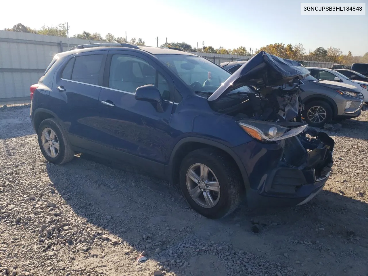 2017 Chevrolet Trax 1Lt VIN: 3GNCJPSB3HL184843 Lot: 77390324