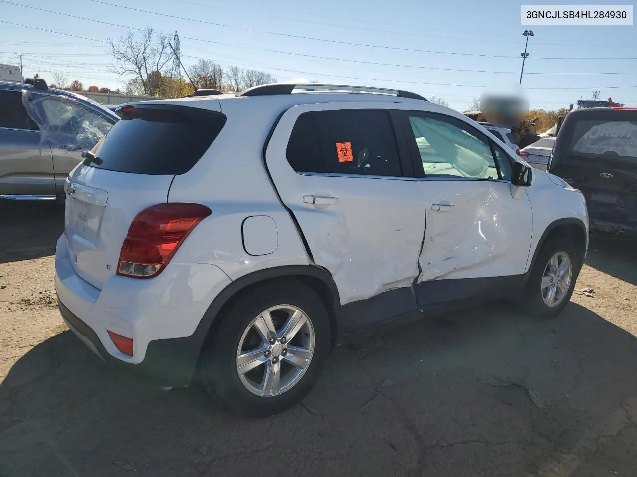 2017 Chevrolet Trax 1Lt VIN: 3GNCJLSB4HL284930 Lot: 77600034