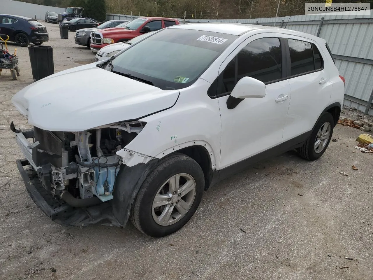 2017 Chevrolet Trax Ls VIN: 3GNCJNSB4HL278847 Lot: 77682514