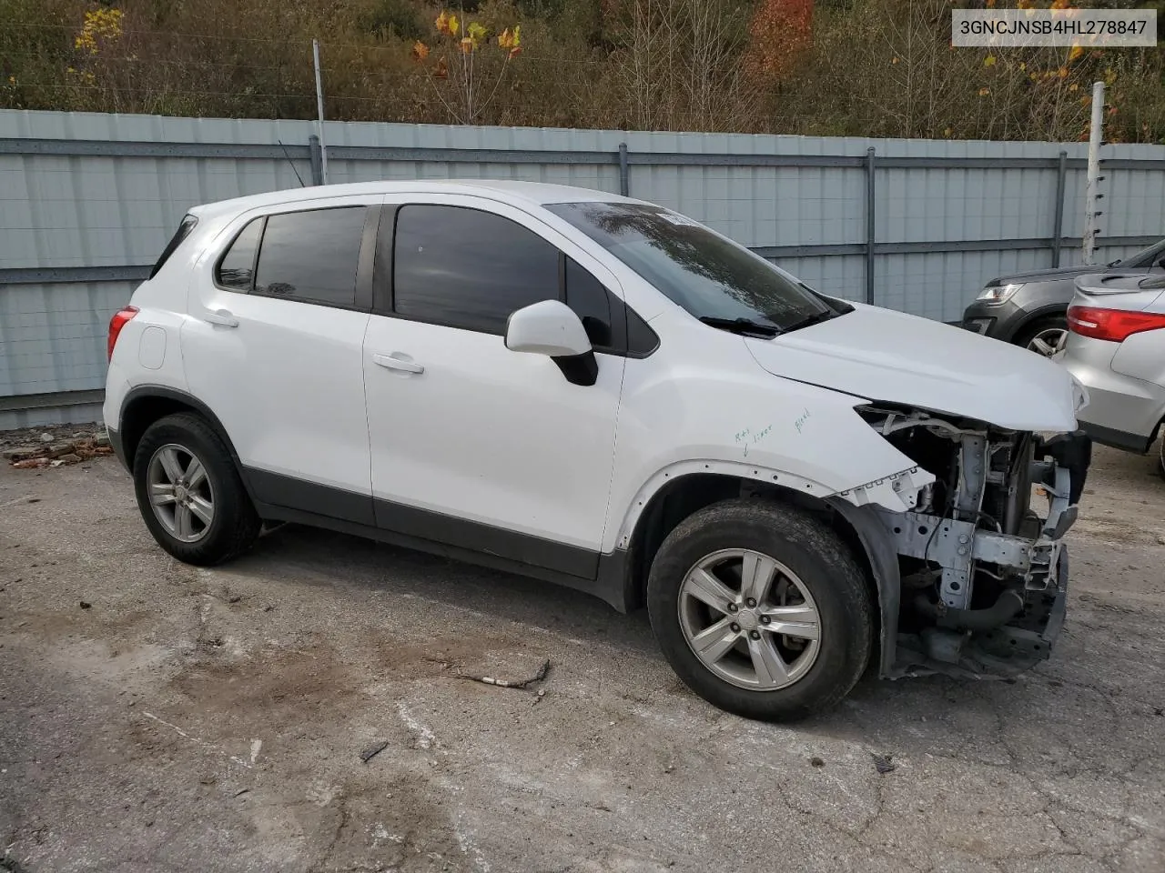 2017 Chevrolet Trax Ls VIN: 3GNCJNSB4HL278847 Lot: 77682514