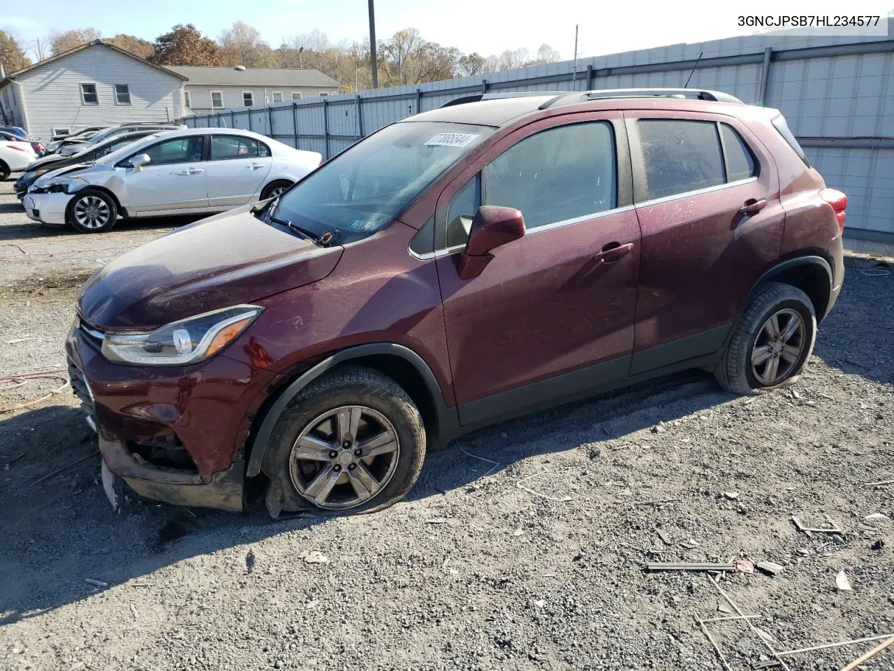 2017 Chevrolet Trax 1Lt VIN: 3GNCJPSB7HL234577 Lot: 77865544