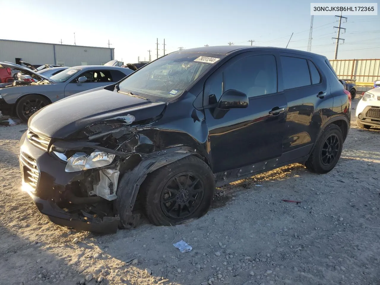 2017 Chevrolet Trax Ls VIN: 3GNCJKSB6HL172365 Lot: 79231244