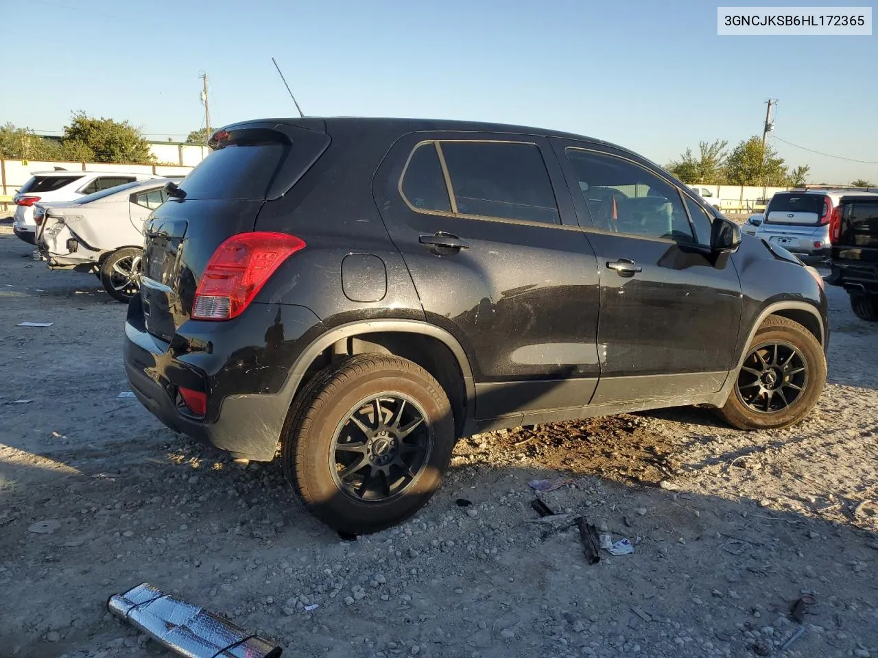 2017 Chevrolet Trax Ls VIN: 3GNCJKSB6HL172365 Lot: 79231244