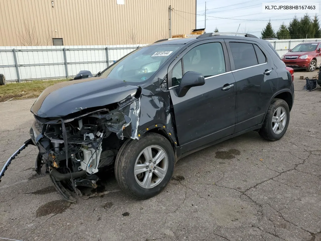 2017 Chevrolet Trax 1Lt VIN: KL7CJPSB8HB167463 Lot: 80819144