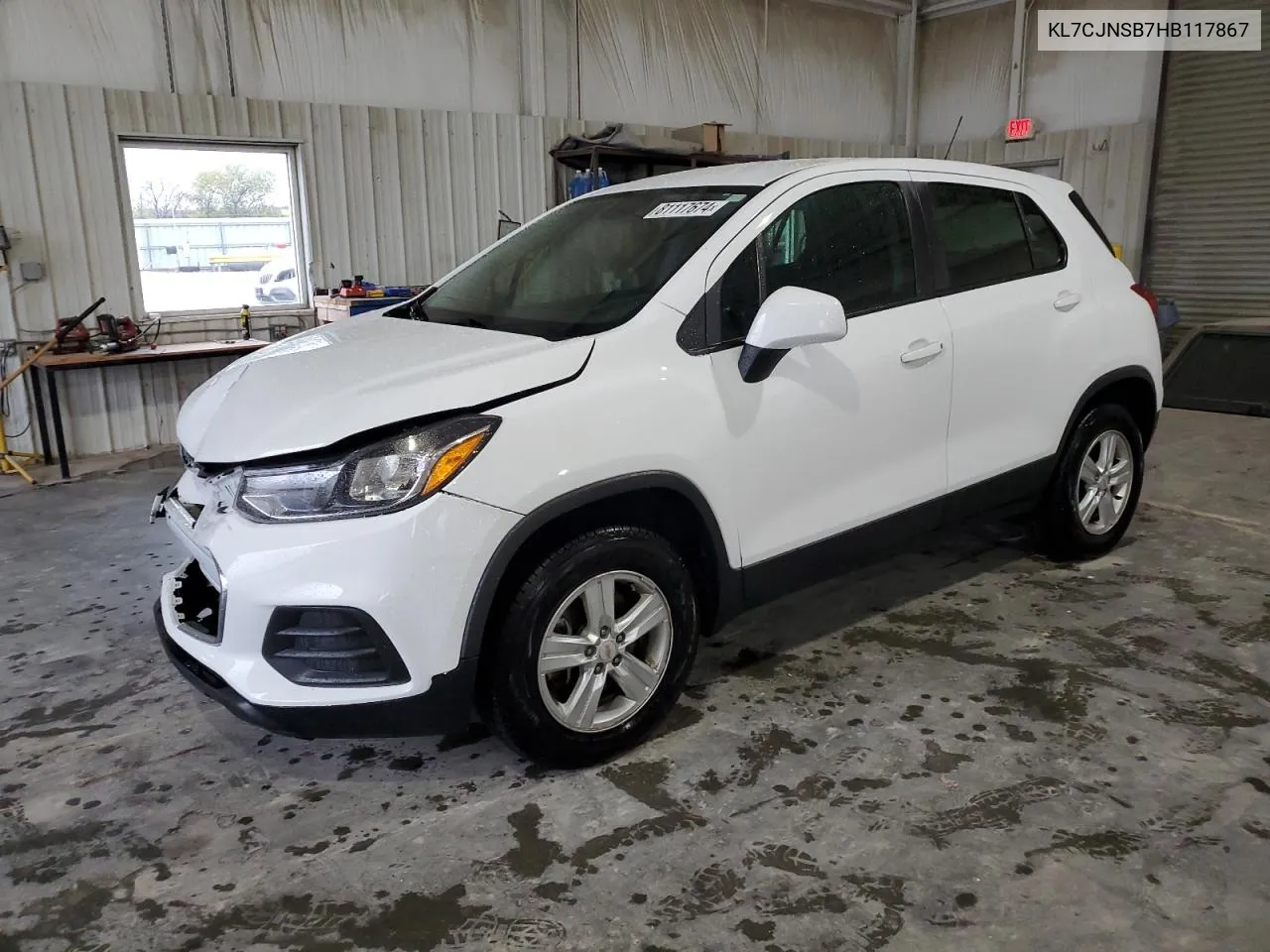 2017 Chevrolet Trax Ls VIN: KL7CJNSB7HB117867 Lot: 81117674